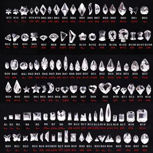 Various Shapes Glass Crystal Stones Rhinestone Non Hot Fix Flat Back Glass mixed shaped crystal stones