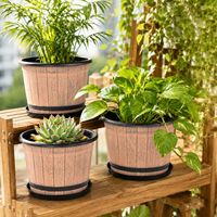 Pot Bunga Vintage Gaya Cina Baru dengan Relief Bulu PP, Tebal dan Bernapas, Dekoratif untuk Dalam Ruangan, Dirancang Khusus untuk Anggrek.