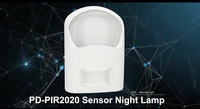 Lampe de nuit LED intelligente Pdlux PD-PIR2020 pour maison connectée, sans fil, fonctionnant sur piles, avec détecteur de mouvement PIR pour usage intérieur