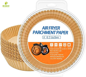 Personnalisé 50 feuilles/paquet antiadhésif 20cm 16cm double face papier artisanal original <span class=keywords><strong>friteuse</strong></span> à air lisier résistant à l'<span class=keywords><strong>huile</strong></span> - Product Image 1