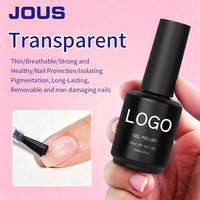 Base de vernis gel UV/LED chromée style français 15ml, couleur rose nude, sans HEMA, avec résine élastique et base caoutchoutée