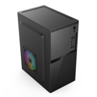 Boîtier PC de bureau professionnel micro ATX de taille moyenne avec fenêtre latérale, prix usine, vente en gros