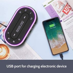 Hiện đại Kép Báo động đài phát thanh đồng hồ với 7 màu ánh sáng ban đêm USB sạc pin sao lưu Dimmer snooze tính năng-cho bàn nhỏ bảng - Product Image 6