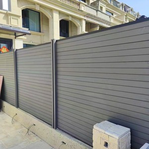 Panneau de clôture WPC moderne 161x20mm à lattes horizontales, panneau composite semi-fermé pour clôture de villa et <span class=keywords><strong>jardin</strong></span> - Product Image 4