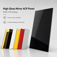 Panneau composite en aluminium multicolore effet miroir, panneau de façade pour villa, signalétique de magasin et décoration de plafond intérieur
