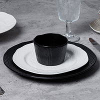 Vaisselle en porcelaine de style naturel P&T Wholesale, assiette, bol, tasse, ensemble de vaisselle en céramique personnalisée pour restaurant, hôtel