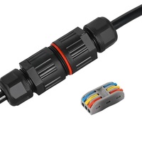 Waterpoof IP68 connecteur de câble rapide bornes de câblage rapide sans soudure M20 câble électrique Type droit 2 3 broches connecteurs de fil