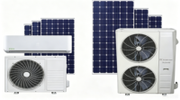 AC Split Tenaga Surya Lebria DC48V Off-Grid, Pendingin Pemanas Inverter, AC Dinding Bertenaga Baterai Surya untuk Rumah Kabin Vila
