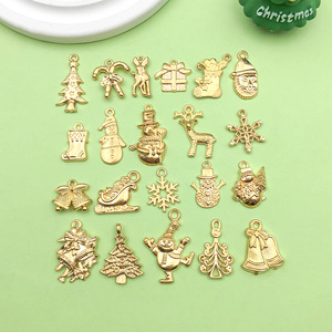 จี้คริสต์มาสโลหะผสมทองคำรูปทรงต่างๆ สำหรับทำเครื่องประดับ DIY - Product Image 1