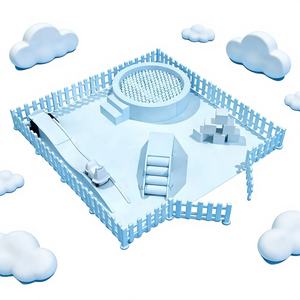 Piscina de Bolas Inflable de Material PE de Color Blanco para Niños, de Uso Comercial en Interiores, para Parques Infantiles, WINWAYTOYS - Product Image 1