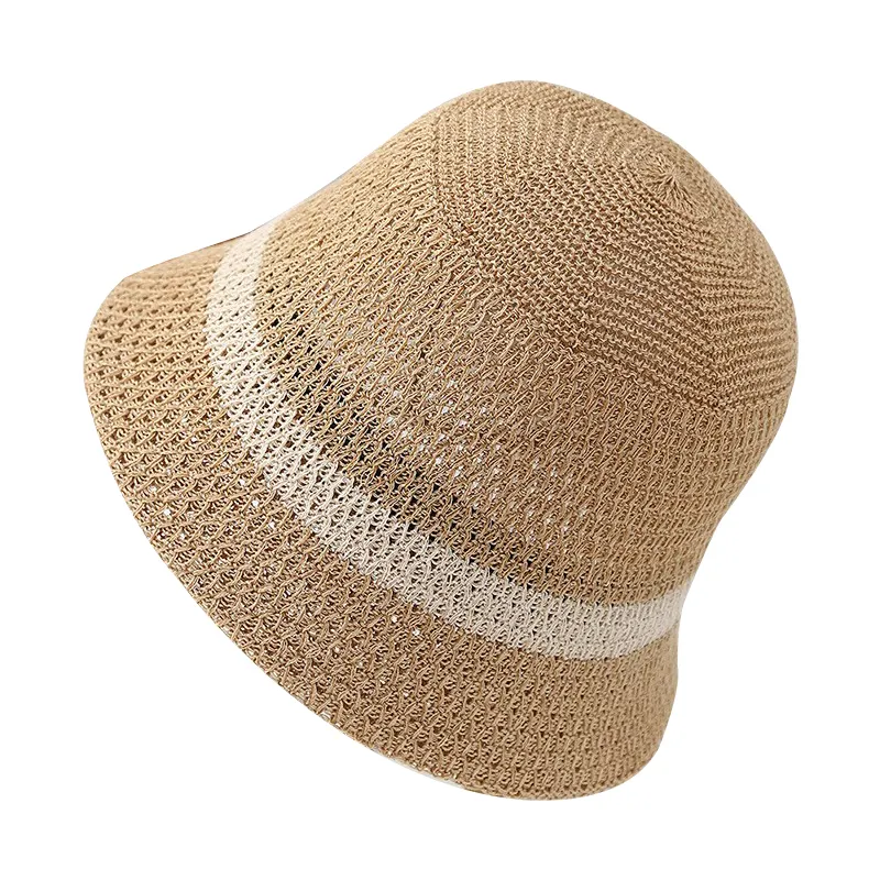 Vendita calda della fabbrica di moda personalizzata pescatore a maglia berretto cappelli a secchiello uncinetto cappelli per le donne