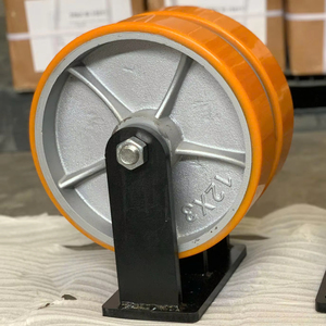 Roue pivotante en polyuréthane ultra-résistante avec noyau en fer, capacité de charge de 1 à 5 tonnes, 8, 10, 12 pouces, rigide ou pivotante - Product Image 1