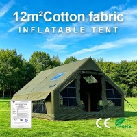 Carpa de Lona de Algodón Gruesa de 12 m, Inflable, Impermeable, Resistente a los Rayos UV, para las Cuatro Estaciones, de Instalación Rápida, para Glamping al Aire Libre, Directo de Fábrica