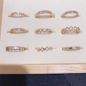 <span class=keywords><strong>Bague</strong></span> <span class=keywords><strong>simple</strong></span> en <span class=keywords><strong>or</strong></span> véritable plaqué cuivre, style chiffres romains, couleur <span class=keywords><strong>or</strong></span> rose, <span class=keywords><strong>bague</strong></span> de queue BQ-00051 - Product Image 2