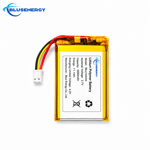 Blusenergy Factory Custom Blus104065 3.7V 3000mAh Rechargeable Lithium Polymer Lipo Battery Pack With Wire Connector - Product Image 2