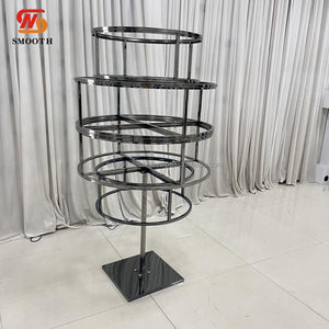 Support de vase à fleurs de mariage haut en fer forgé avec design miroir - Couleur et taille personnalisables - Product Image 2