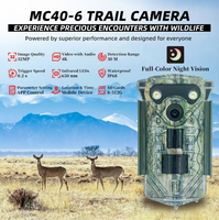 Caméra de surveillance de la faune 32MP 4K compatible solaire avec portée de détection PIR de 30m, image nocturne couleur, IP68 pour conditions météorologiques extrêmes