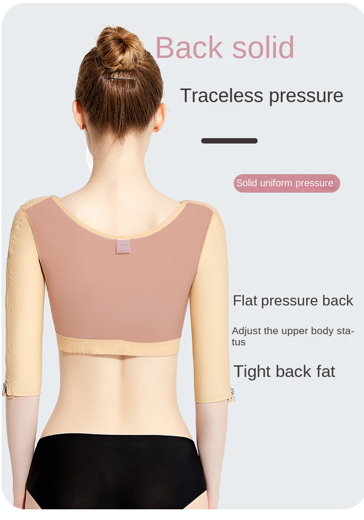 ZOYIAME BBL Upper Arm Shaper for Women Post-Surgical Thin Back Sculpting Breast Open Bust Lipo Fajas Colombianas with Sleeves