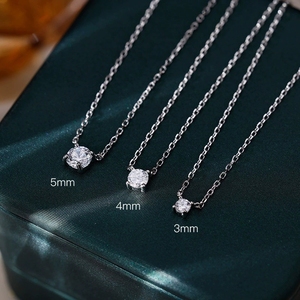 LT-PL281 Collier pendentif en argent sterling 925 avec zircon unique pour femme, Nouveauté 2026, Bestseller, Design de niche de luxe léger, Chaîne de clavicule - Product Image 6