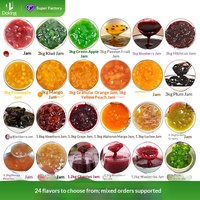 Confiture de fraises en gros OEM Dunhuang, baril de 3 kg, pour usage commercial en salons de thé, pour la préparation de porridge glacé, de desserts et de boissons au lait.