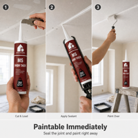 Scellant adhésif haute adhérence MS, durcissement rapide, adapté aux peintres, imperméable, flexible, scellant pour joints, décoration intérieure de portes et fenêtres