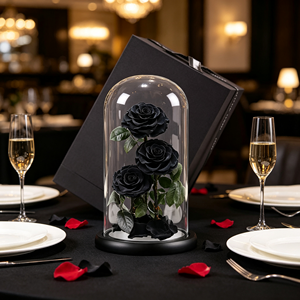 <span class=keywords><strong>Rosa</strong></span> Preservada en Cúpula de Cristal, Caja Cuadrada, Flor Eterna, La <span class=keywords><strong>Bella</strong></span> <span class=keywords><strong>y</strong></span> la <span class=keywords><strong>Bestia</strong></span>, Regalo para Halloween - Product Image 6
