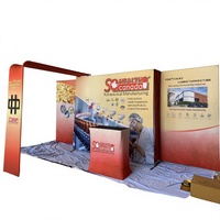 Stand d'exposition modulaire pliable 30x30 pieds à montage rapide avec impression par sublimation, stand portable personnalisé pour salons professionnels