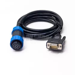 Connecteur de câble étanche SP13 SP17 SP21 vers prise femelle mâle <span class=keywords><strong>DB</strong></span> 9 broches IP68 circulaire en PVC 2 3 4 5 6 7 9 broches - Product Image 3