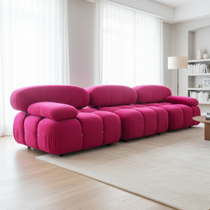 Sofá Puff <span class=keywords><strong>Mario</strong></span> Bellini, Sofá de Salón, Conjunto de Lujo, Modular, Seccional, Moderno, de Tela, Terciopelo, Diseño Personalizable - Product Image 5