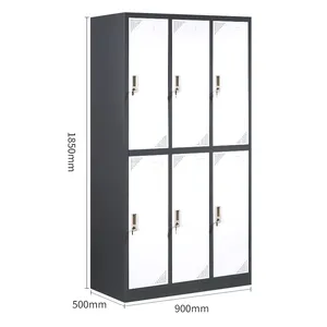 Высокое качество шкафчик для хранения 6 9 двери металлический шкафчик тренажерный зал металлический шкафчик