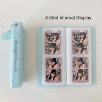 Album photo 4 compartiments style coréen avec ailes d'ange pour filles, pour cartes d'idoles et photos d'étudiants