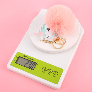 Stock promotionnel de haute qualité <span class=keywords><strong>porte</strong></span>-clés en peluche <span class=keywords><strong>licorne</strong></span> drôle <span class=keywords><strong>porte</strong></span>-clés de voiture en forme de boule souple avec <span class=keywords><strong>pompon</strong></span> animal mignon - Product Image 5