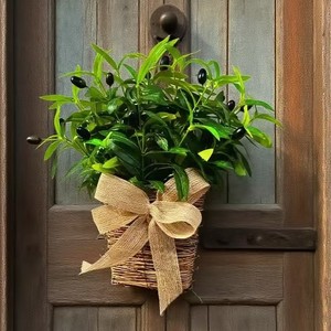 FEI TSWEI Couronne de Noël moderne en plastique avec plumes artificielles, anneau décoratif à suspendre à la porte, modèle 3369 - Product Image 5