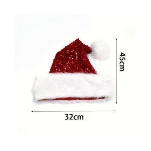 Cappello <span class=keywords><strong>di</strong></span> <span class=keywords><strong>Natale</strong></span> a Doppio Strato con Paillettes Luccicanti, <span class=keywords><strong>Costume</strong></span> da <span class=keywords><strong>Babbo</strong></span> <span class=keywords><strong>Natale</strong></span> per Feste <span class=keywords><strong>di</strong></span> Capodanno, Personalizzabile, Vendita all'Ingrosso - Product Image 2