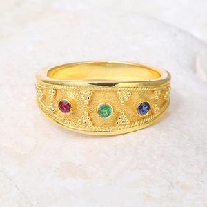 Anello Geometrico con Zirconi Colorati per Donne, Gioiello da Dito Elegante e Unico di Design alla Moda - Product Image 1