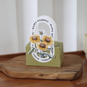 Scatola pieghevole a forma di fiore per matrimonio | Elegante supporto per cioccolato <span class=keywords><strong>e</strong></span> caramelle - Product Image 5