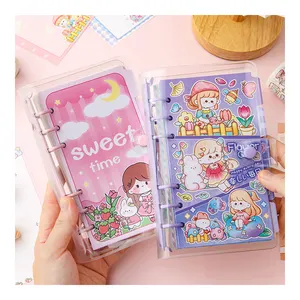 Eco Friendly Custom Pattern Square Shape Cute Hardcover Double-writable Paper Spiral Grid Notebook