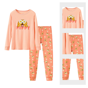 Ensemble de vêtements de nuit pour enfants de 4 à 14 <span class=keywords><strong>ans</strong></span> vêtements de nuit en carton pour enfants et filles pyjamas nouveau design de vêtements de nuit pour enfants à manches longues en vente en gros - Product Image 2
