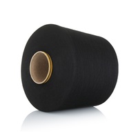 Échantillon gratuit fil filé à noyau 28S/2 100% fil filé en polyester noir super noir tissage à tricoter NE 16S 20S 30S 40S 42S 45S 60S