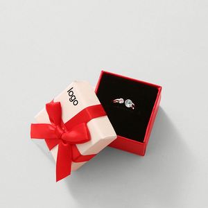 Factory Direct Customizable Free Design White Gray Board <b>Gift</b> <b>Box</b> With Ribbon Elegant Ideal for Jewelry Packaging - Product Image 2