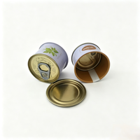 Boîte en fer blanc ronde petite et hermétique, résistante à la lumière, de qualité alimentaire, vide, avec couvercle, pour matcha, café en poudre et thé