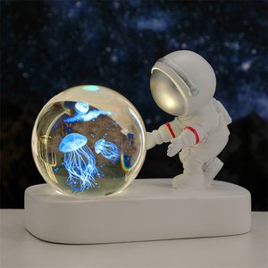 Système de globe solaire gravé au laser 3D cristal Jupiter Terre <span class=keywords><strong>lune</strong></span> boule de cristal led usb Saint Valentin veilleuse - Product Image 4