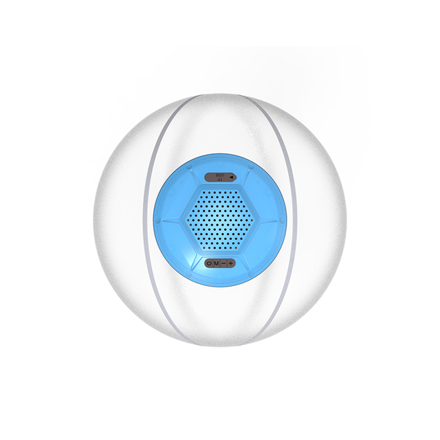 Speaker Ball Shape Colored Lights Floating Bluetooth Speaker 2025 High Quality IPX7 Waterproof Surface Patterns Customized