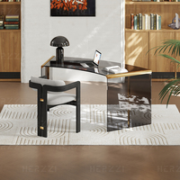Table moderne en verre, ensemble table à manger et chaises pour la maison, la cuisine, les pieds de table en métal