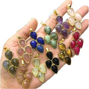 Colgante de Piedra Natural y Perla Barroca Chapado en Oro de 18K para Niños, Joyería de Moda Hecha a Mano - Product Image 4