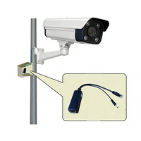 Répartiteur de câble PoE actif HANZ 48V vers 5V Gigabit Ethernet, norme IEEE802.3 Af/At, application LAN, caméra IP