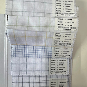 Tissu de chemise en lin Excel de qualité supérieure 60 Lee Count 58 Width Subtle Check Patterns pour des vêtements pour hommes élégants - Product Image 1