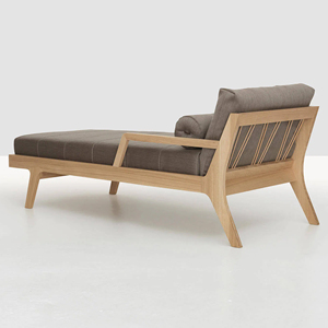 Tumbona de Madera de Teca con Cuerda y Cojín para Playa, Piscina, Jardín, Exterior - <span class=keywords><strong>Tria</strong></span> - Product Image 2