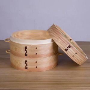 Panier de cuisson vapeur pour légumes, résistant à la chaleur, avec poignée circulaire en acier inoxydable - Product Image 1