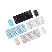 Set Keyboard dan Mouse Nirkabel RF 24G 78 Tombol Mini Silent Plug and Play Model 901 untuk Komputer Laptop